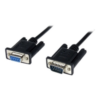 StarTech.com 1m Black DB9 RS232 Serial Null Modem Cable F/M