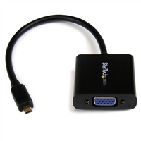 StarTech.com Micro HDMI® to VGA Adapter Converter for Smartphones / Ultrabook / Tablet - 1920x1080 - Micro HDMI Male to VGA Female