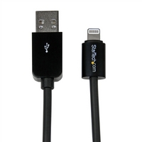 StarTech.com Short Black Apple 8pin Lightning to USB Cable iPhone iPod iPad