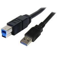 Startech.com (3m) Black Superspeed Usb 3.0 Cable - Right Angle A To B - M/m