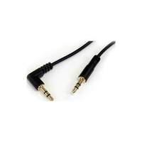 StarTech (6ft) Slim 3.5mm to Right Angle Stereo Audio Cable Male/Male (Black)