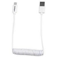 StarTech.com Lightning to USB Cable - Coiled - 0.6m (2ft), White