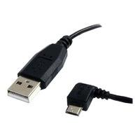 Startech.com 3 ft Micro USB Cable - A to Left Angle Micro B