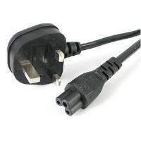 startechcom 1m laptop power cord 3 slot for uk bs 1363 to c5 clover le ...