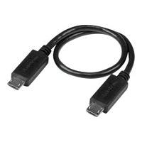 startechcom usb otg cable micro usb to micro usb mm 8 in