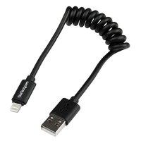 startechcom coiled black apple lightning to usb cable for iphone ipod  ...