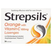 strepsils orange vitamin c 36s