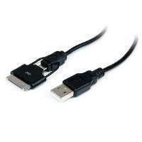 StarTech 0.65m Apple Dock Connector or Micro USB to USB Combo Cable for iPod / iPhone / iPad