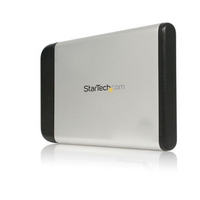 startechcom 25in silver usb 20 external hard drive enclosure for sata  ...