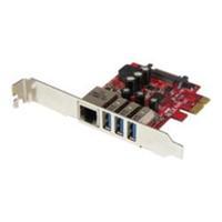 startechcom 3 port pcie usb 30 card gbe