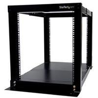startechcom 12u adjustable 4 post server equipment open frame rack cab ...
