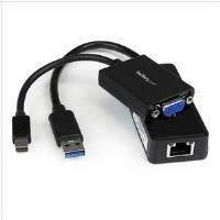 StarTech.com Lenovo ThinkPad X1 Carbon VGA and Gigabit Ethernet Adapter Kit - Mini DisplayPort to VGA - USB 3.0 to Gigabit LAN