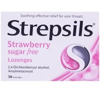 Strepsils Strawberry Sugar Free Lozenges