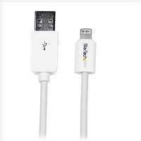 StarTech.com 0.3m (11 inch) Short White Apple 8-pin Lightning Connector to USB Cable for iPhone iPod iPad