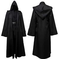 star battle skywalker outfit black cloak full set anime cosplay costum ...