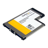 startechcom 2 port flush mount expresscard usb 30 card adapter with ua ...