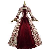 SteampunkRenaissance Victorian Period Masquerade Princess Dress Antique Floral Christmas Caroler Costume