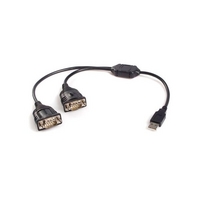 StarTech.com 2 Port USB to RS232 Serial DB9 Adapter Cable