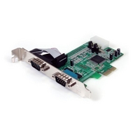 startechcom 2 port native pci express rs232 serial adapter card with 1 ...