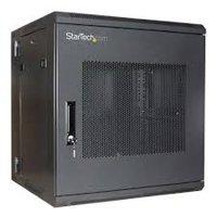 startechcom 12u 19in hinged wall mount server rack cabinet w steel mes ...