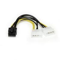 startechcom 6in lp4 to 8 pin pci express video card power cable adapte ...