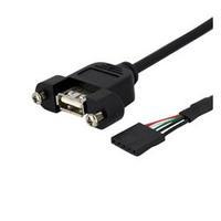 startechcom 1 ft panel mount usb cable usb a to motherboard header cab ...