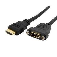 startechcom 3 ft standard hdmi cable for panel mount fm