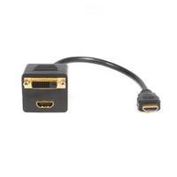 startechcom 1 ft hdmi splitter cable hdmi to hdmi and dvi d mf