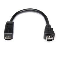 startechcom 6in micro usb to mini usb adapter cable mf