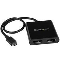 startechcom usb c to displayport mst hub 2 port