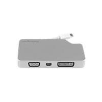 StarTech.com Travel A/V Adapter USB-C to VGA DVI HDMI Mini DisplayPort - 4K video converter