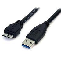 StarTech.com 3 ft Black SuperSpeed USB 3.0 Cable A to Micro B - M/M
