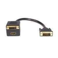 Startech Dvi-d To Dvi-d/hdmi Splitter Cable - M/f (0.30m)