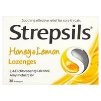 Strepsils Honey & Lemon Sore Throat Relief Lozenges 36s