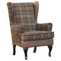 Stirling Tartan High Back Winged Chair