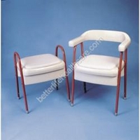 stool commode chair with back oatmeal 550mm x 670mm 800mm