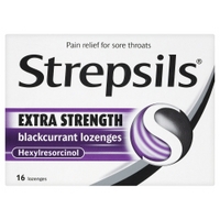 Strepsils Extra Strength Blackcurrant Lozenges 16 Lozenges