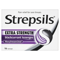 strepsils extra strength blackcurrant lozenges 16 lozenges