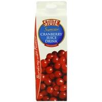 stute superior cranberry juice 1ltr x 8