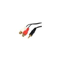 StarTech.com 6 ft Stereo Audio Cable - 3.5mm Male to 2x RCA Female - 1 x Mini-phone Male Audio - 2 x RCA Female Audio - Black