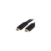 StarTech.com 6 ft Flat High Speed HDMI Cable with Ethernet - HDMI - M/M - HDMI - 6ft - 1 Pack - 1 x HDMI Male Digital Audio/Video - 1 x HDMI Male Digi