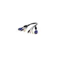 StarTech.com 6 ft 4-in-1 USB VGA KVM Switch Cable with Audio - 1 x Type B Male Keyboard/Mouse, 1 x HD-15 Male VGA, 2 x Mini-phone Male Audio - 1 x Typ