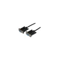 startechcom 1m black db9 rs232 serial null modem cable ff 1 x db 9 fem ...