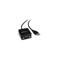 StarTech.com 1 Port FTDI USB to Serial RS232 Adapter Cable with COM Retention - DB-9 Male USB - Type A Male USB - 6ft - Black