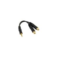 StarTech.com 6in Stereo Splitter Cable - 3.5mm Male to 2x 3.5mm Female - 1 x Mini-phone Male - 2 x Mini-phone Female - Black