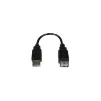 StarTech.com 6in USB 2.0 Extension Adapter Cable A to A - M/F - Type A Male USB - Type A Female USB - 15.24cm - Gray