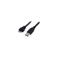 StarTech.com 0.5m (1.5ft) Black SuperSpeed USB 3.0 Cable A to Micro B - M/M - 1 x Type A Male USB - 1 x Type B Male Micro USB - Nickel Plated - Black