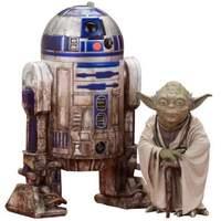 star wars episode v artfx yoda and r2 d2 dagobah pack 110