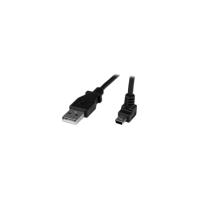 StarTech.com 0.5m Mini USB Cable - A to Up Angle Mini B - 1 x Type A Male USB - 1 x Type B Male Mini USB - Black