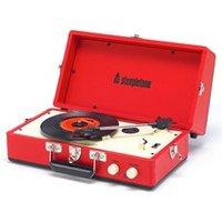 steepletone 1960s vinyl record player red
